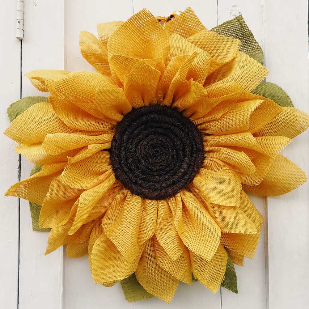 Burlap Sunflower Wreath Wreaths Home & Living lifepharmafze.com
